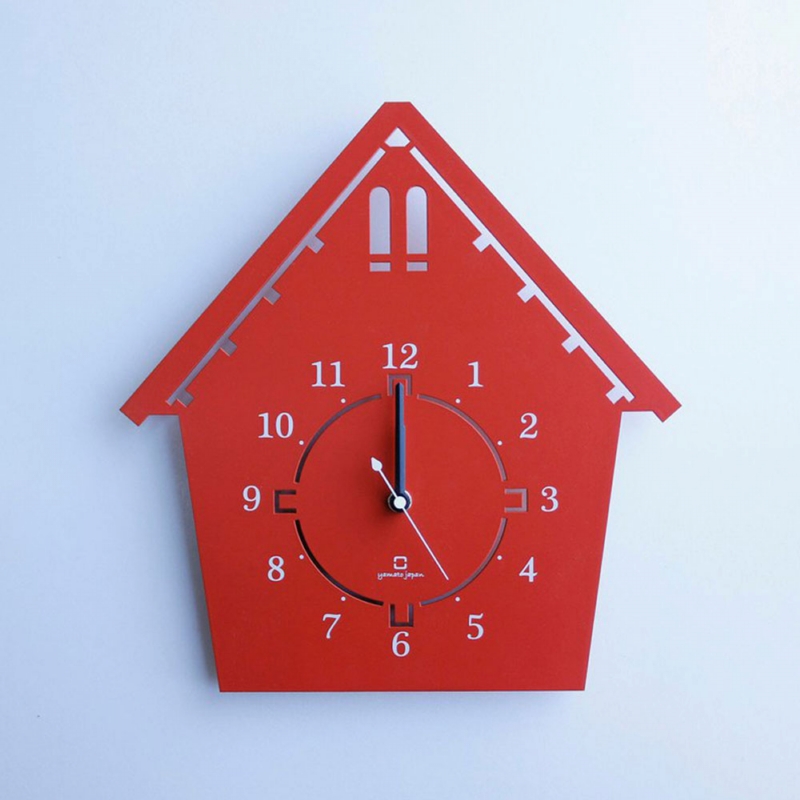 yamato japan ◆ 純手工木製童話房子樣式壁掛時鐘 (3色)