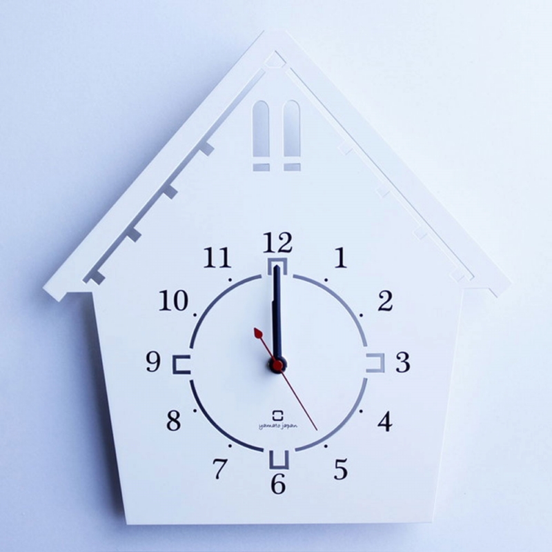 yamato japan ◆ 純手工木製童話房子樣式壁掛時鐘 (3色)