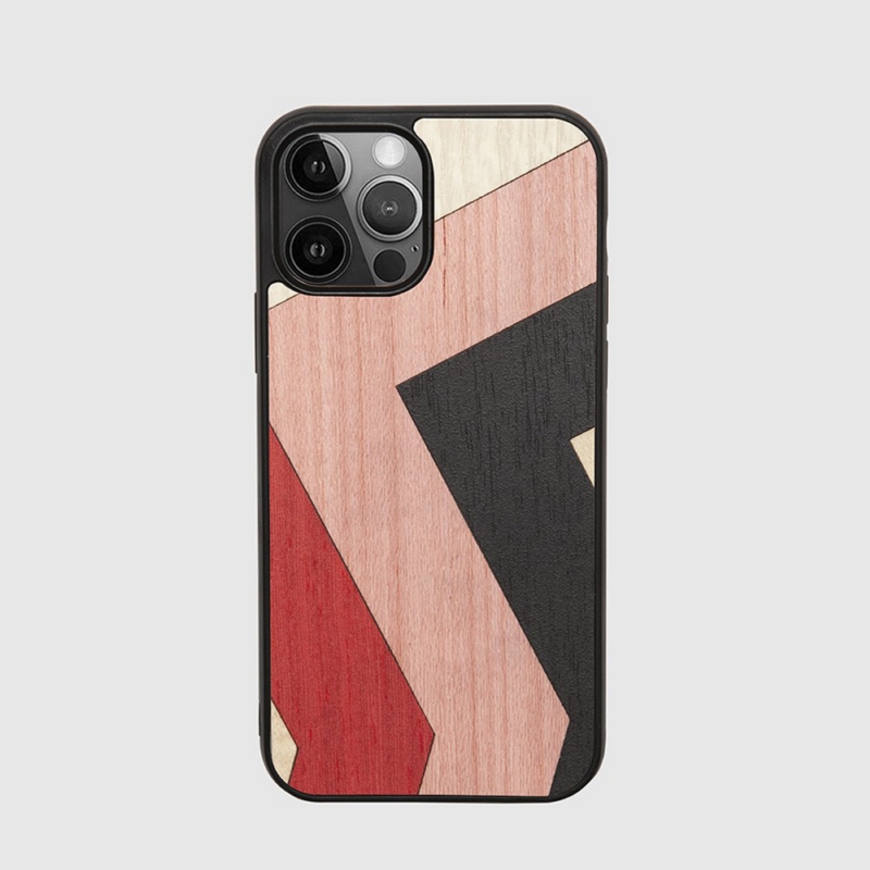 【預購】WOOD'D ◆ 原木手機殼/玫瑰條紋 RIGA ROSA-iPhone 系列