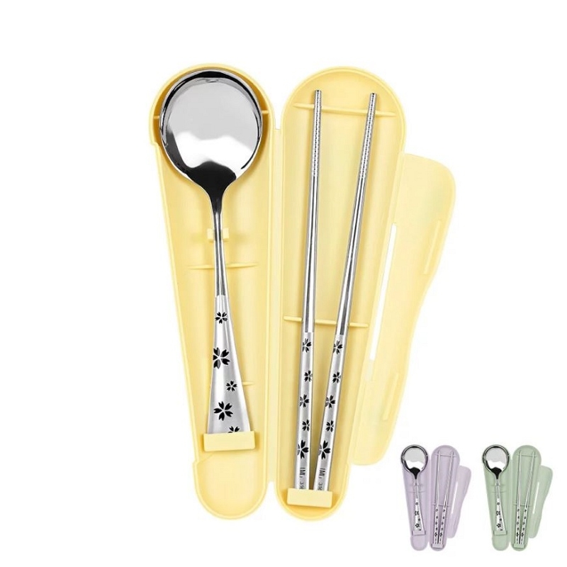 台灣 LMG ◆ 316繽紛櫻花環保餐具組-三色