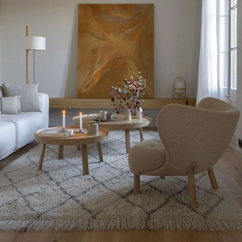 Lorena Canals ◆ 柏柏爾流蘇可機洗羊毛地毯~少量現貨(購買前請先詢問)