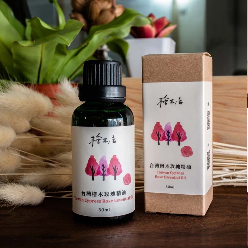 檜木居 ◆ 100% 台灣檜木/ 玫瑰 / 野薑花/ 茶香  複方精油 30ml  -通過SGS無毒檢驗