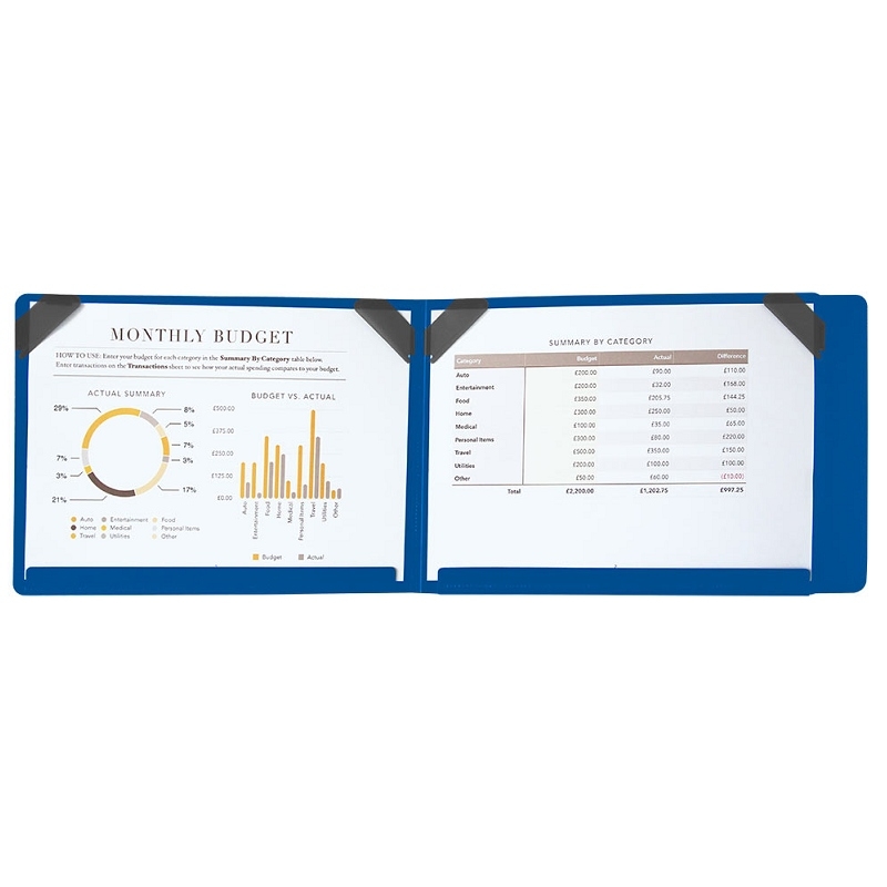 SN°OVAE ◆ 跨頁圖表資料夾 (四色)
