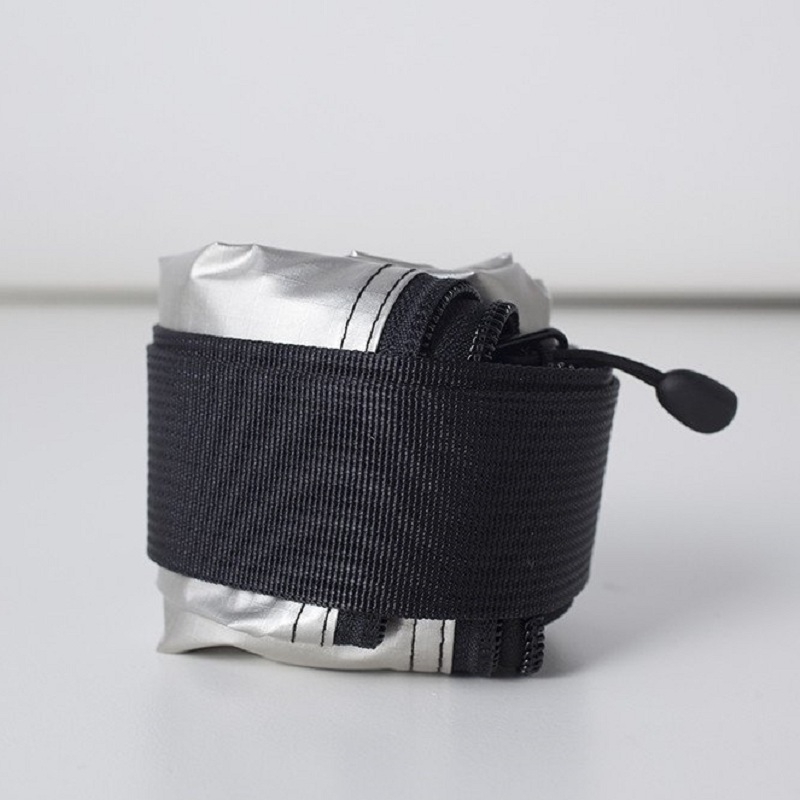 美國 JULY NINE ◆  Regular Sequal SACK 可收納式拉鍊托特包 - 肩背斜背兩用-水星亮銀