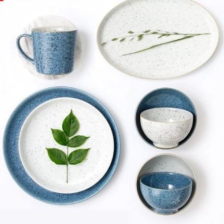 【英國Denby】藍色藝匠4色飯碗禮盒-12.5cm