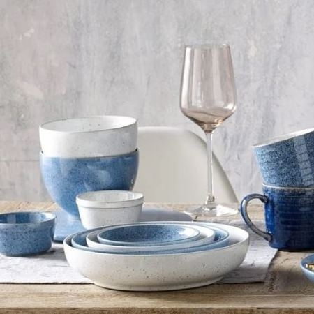 【英國Denby】藍色藝匠4色飯碗禮盒-12.5cm