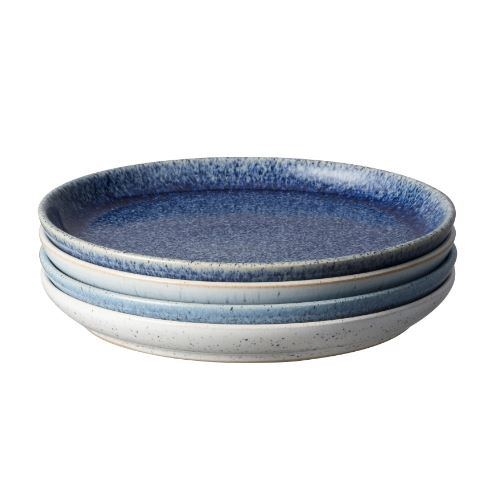 【英國Denby】藍色藝匠4色早餐邊盤禮盒-21cm