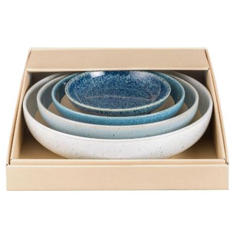 【英國Denby】藍色藝匠4色淺碟禮盒-13/17/20/24cm