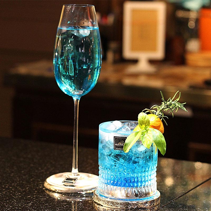【Rogaska】STONE 藍色東歐-白酒杯/紅酒杯/香檳杯(2入)