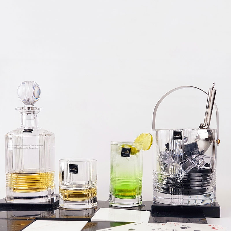 【Rogaska】FAN CLUB 英倫雅仕-酒壼+威士忌杯2入