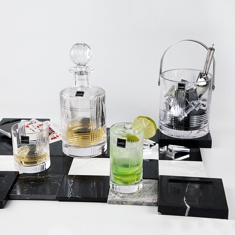 【Rogaska】FAN CLUB 英倫雅仕-酒壼+威士忌杯2入