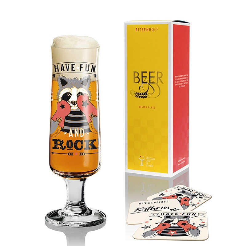 德國 RITZENHOFF｜新式啤酒杯/BEER 拳擊浣熊