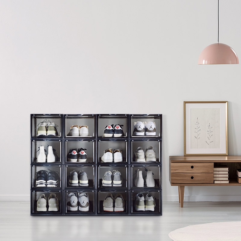 台灣 Aholic ◆ 前開球鞋磁吸收納盒/6入 (2色)