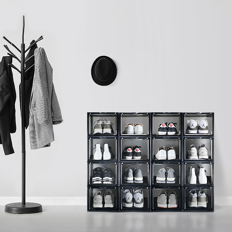 台灣 Aholic ◆ 前開球鞋磁吸收納盒/6入 (2色)