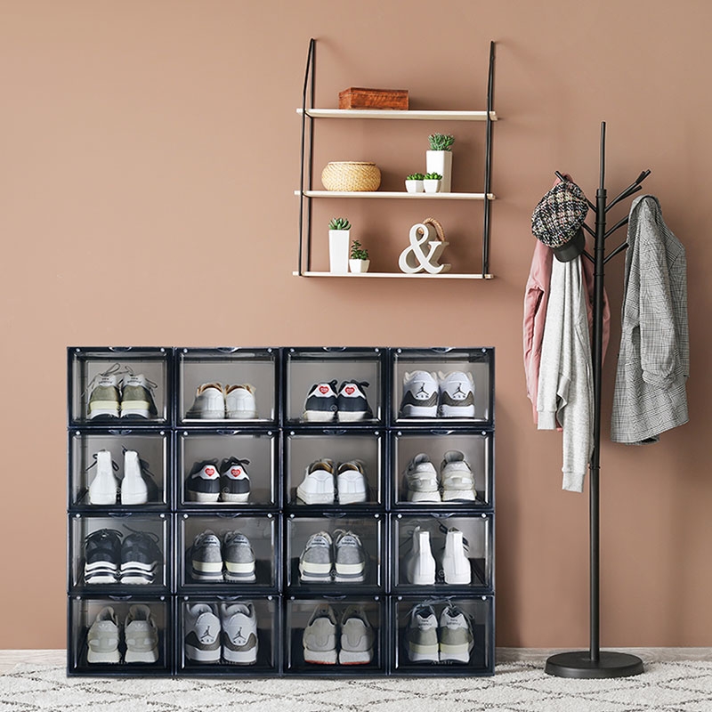 台灣 Aholic ◆ 前開球鞋磁吸收納盒/6入 (2色)