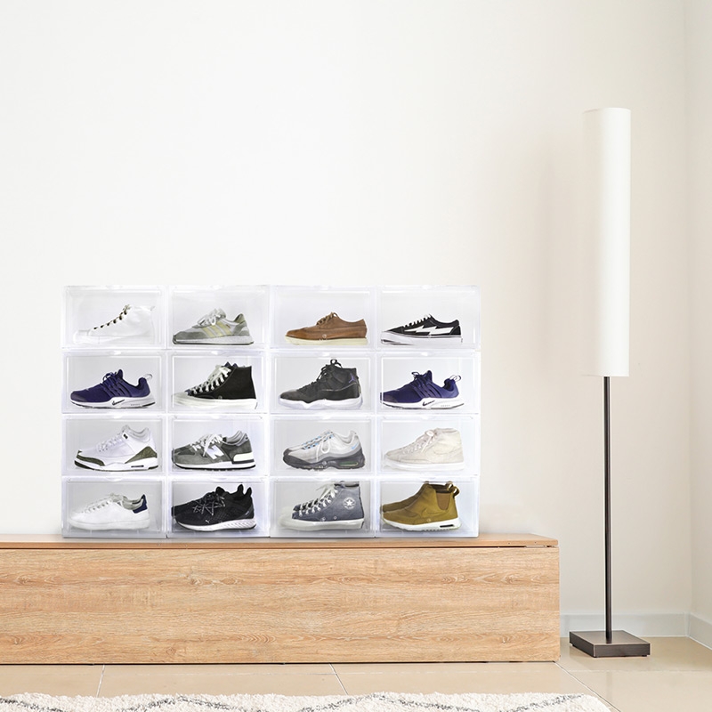 台灣 Aholic ◆ 側開球鞋磁吸收納盒/6入 (2色)