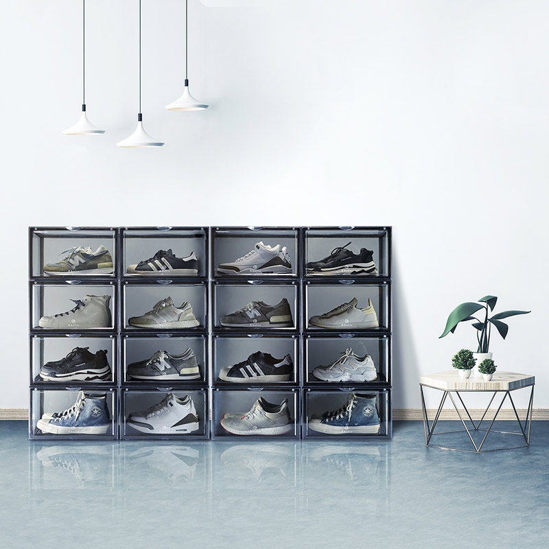 台灣 Aholic ◆ 側開球鞋磁吸收納盒/6入 (2色)