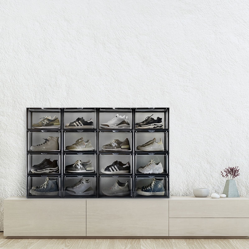 台灣 Aholic ◆ 側開球鞋磁吸收納盒/6入 (2色)