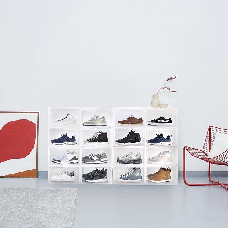 台灣 Aholic ◆ 側開球鞋磁吸收納盒/2入 (2色)