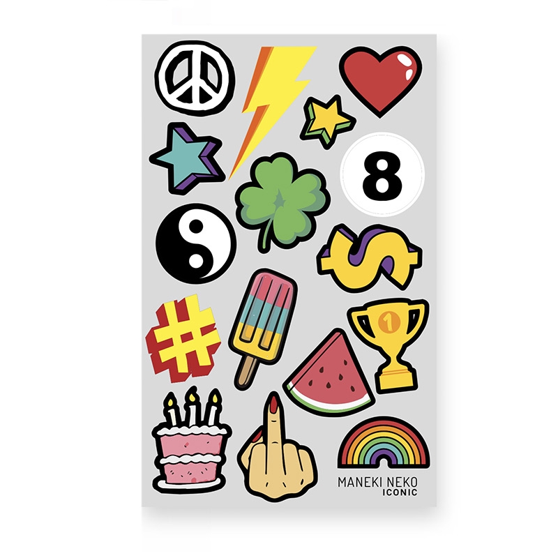 【現貨】Donkey Products ◆ 幸運繽紛招財貓 標誌圖形DIY版/附貼紙 (3色)