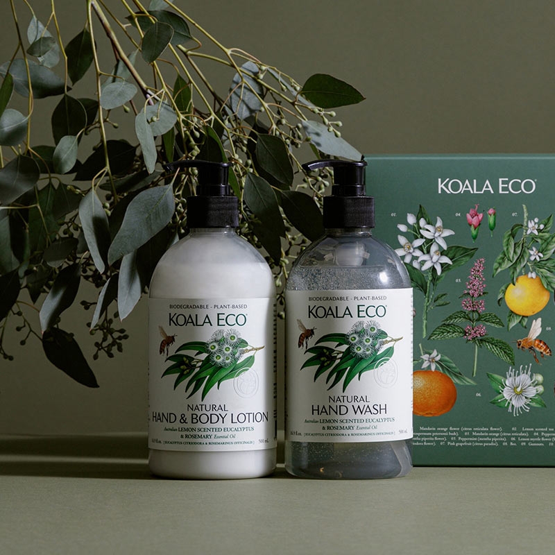 澳洲 Koala Eco｜【洗潤呵護】二入組禮盒─護潤護手霜&護潤洗手露