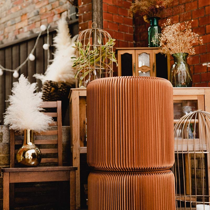 台灣 洛陽紙櫃 ◆ Sandstone Stool 蜂巢凳 沙岩棕