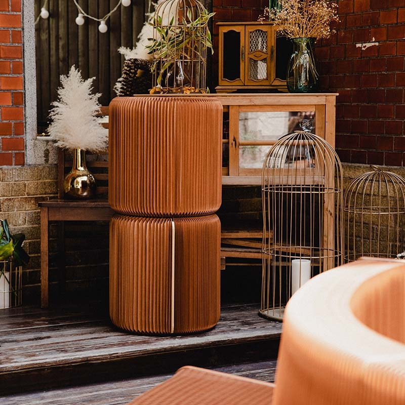 台灣 洛陽紙櫃 ◆ Sandstone Stool 蜂巢凳 沙岩棕