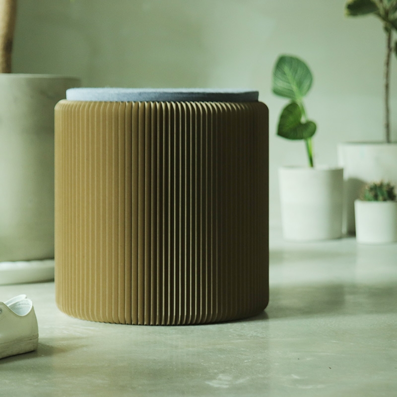 台灣 洛陽紙櫃 ◆ Earth Tiny Stool 蜂巢小凳 再生灰