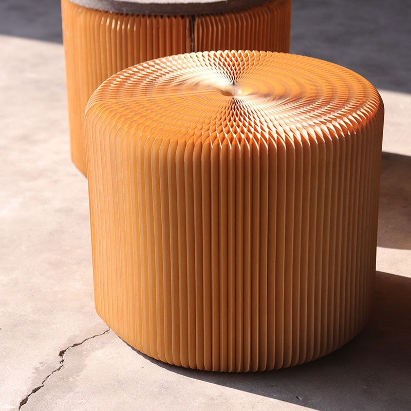 台灣 洛陽紙櫃 ◆ Virgin Tiny Stool 蜂巢小凳 淺牛皮