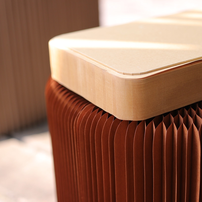 台灣 洛陽紙櫃 ◆ Virgin Tiny Stool 蜂巢小凳 淺牛皮