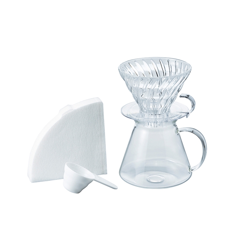 日本 HARIO ◆ SIMPLY V60清透玻璃手沖組