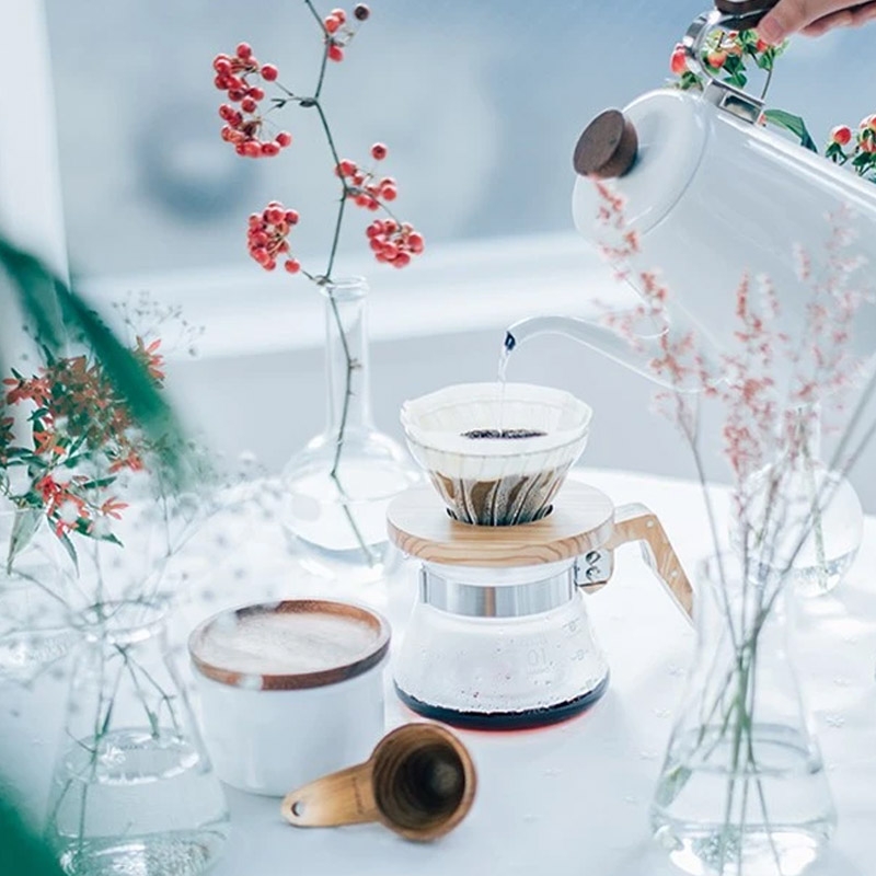 日本 HARIO ◆ V60橄欖木40好握咖啡壺