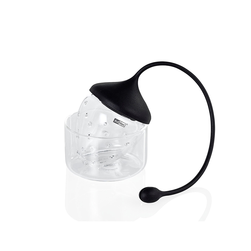 德國 AdHoc ◆ 草莓造型玻璃濾茶器/含座