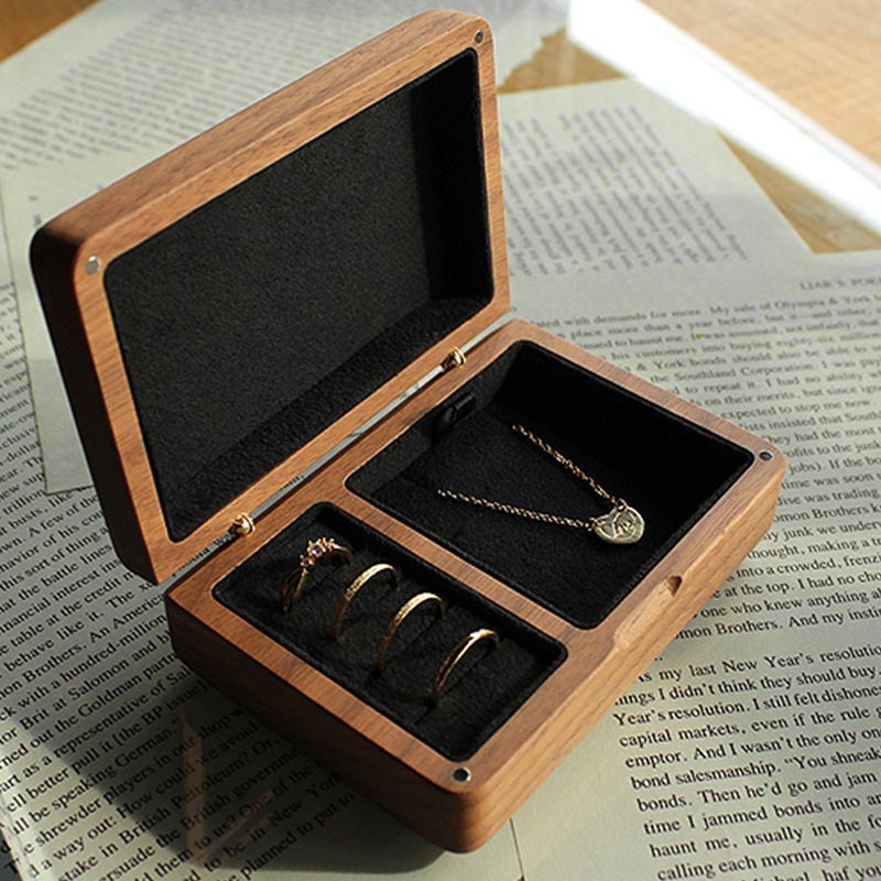 【預購】Hacoa ◆ 原木珠寶盒 櫻桃木/核桃木