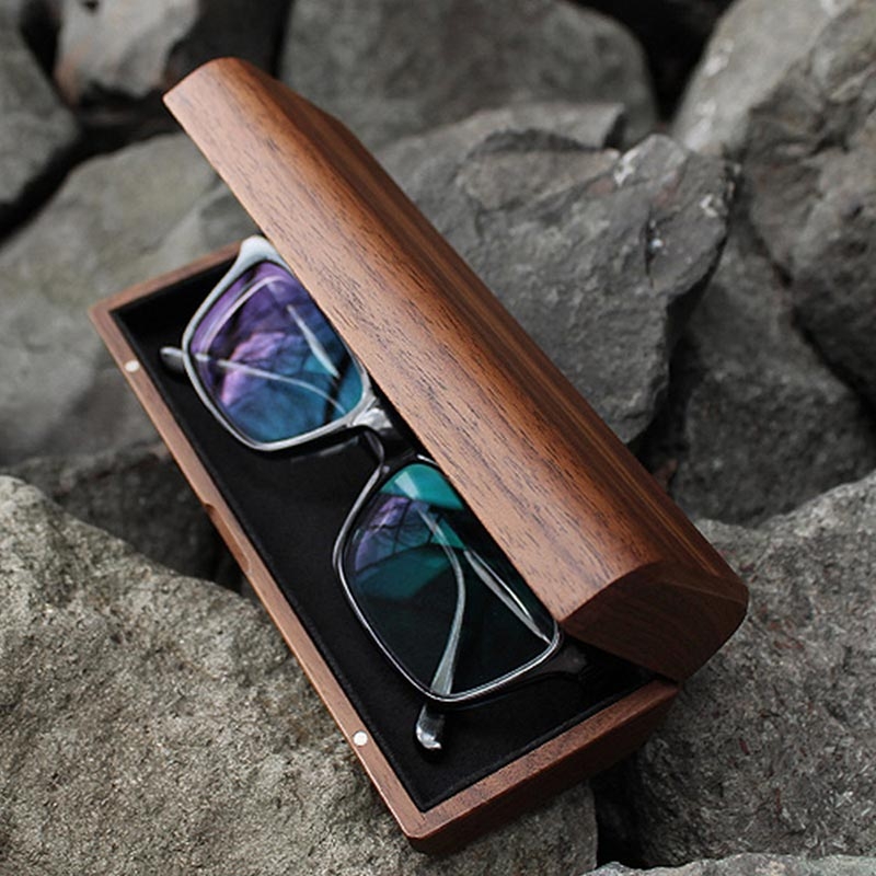 【預購】Hacoa ◆ 經典原木眼鏡盒 櫻桃木/核桃木