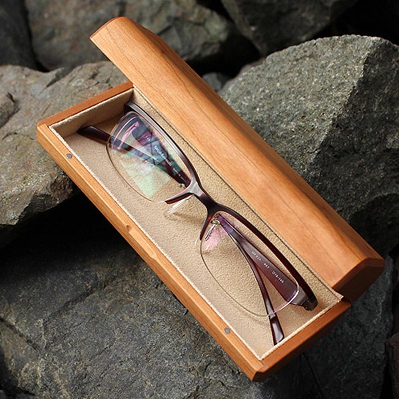 【預購】Hacoa ◆ 經典原木眼鏡盒 櫻桃木/核桃木