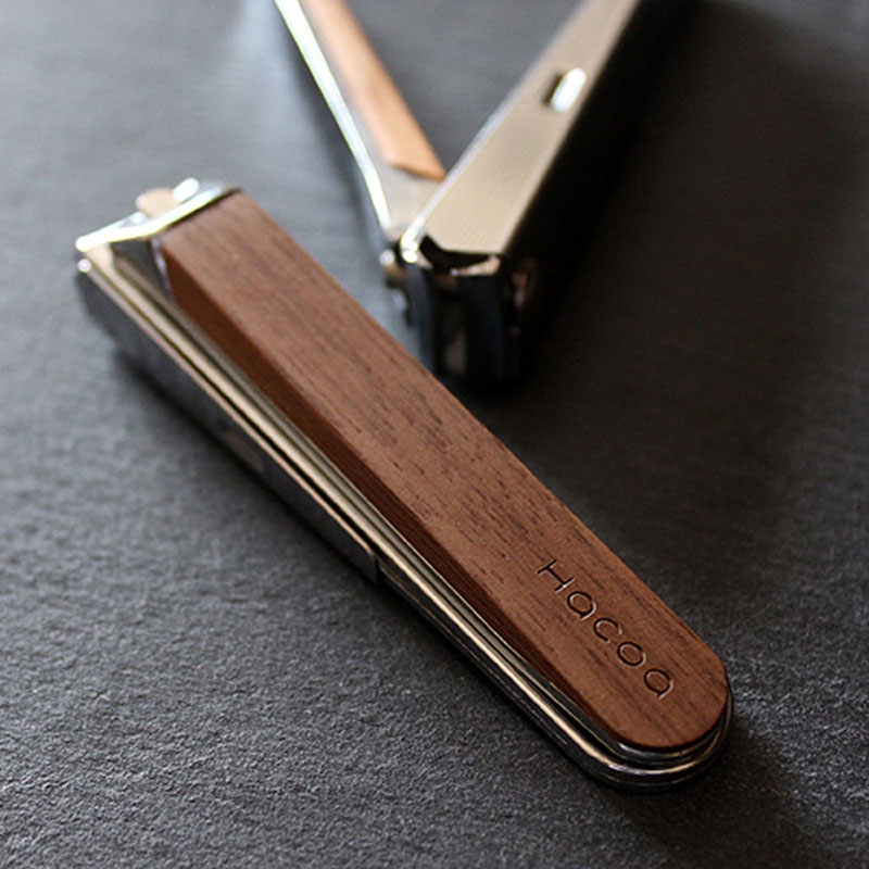 【預購】Hacoa ◆ 原木指甲剪 櫻桃木/核桃木