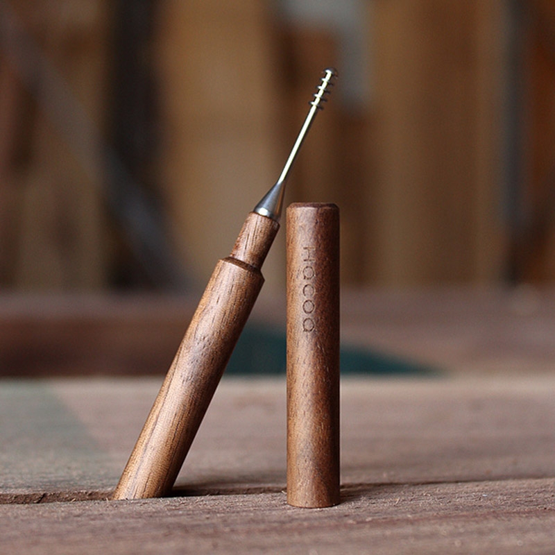 【預購】Hacoa ◆ 原木掏耳棒 櫻桃木/核桃木