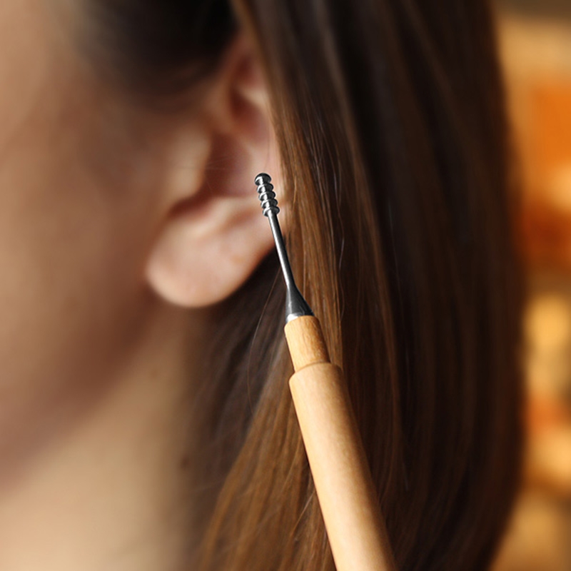 【預購】Hacoa ◆ 原木掏耳棒 櫻桃木/核桃木