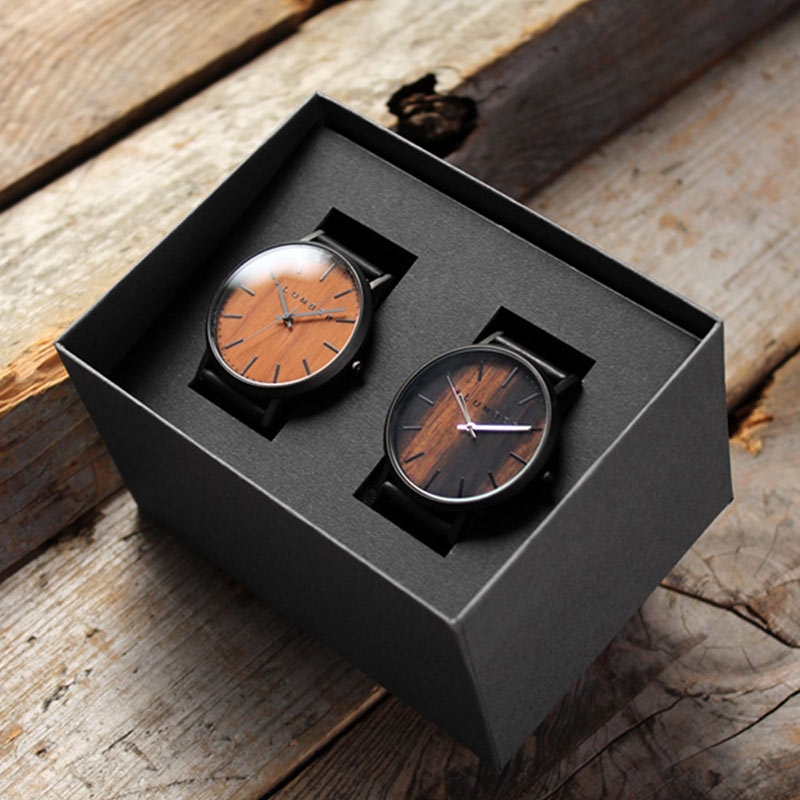 【預購】Hacoa ◆ Lumber 1100原木手錶 櫻桃木/黑檀木