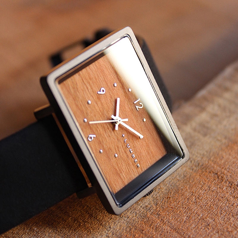 【預購】Hacoa ◆ Lumber 1200原木手錶 櫻桃木/黑檀木