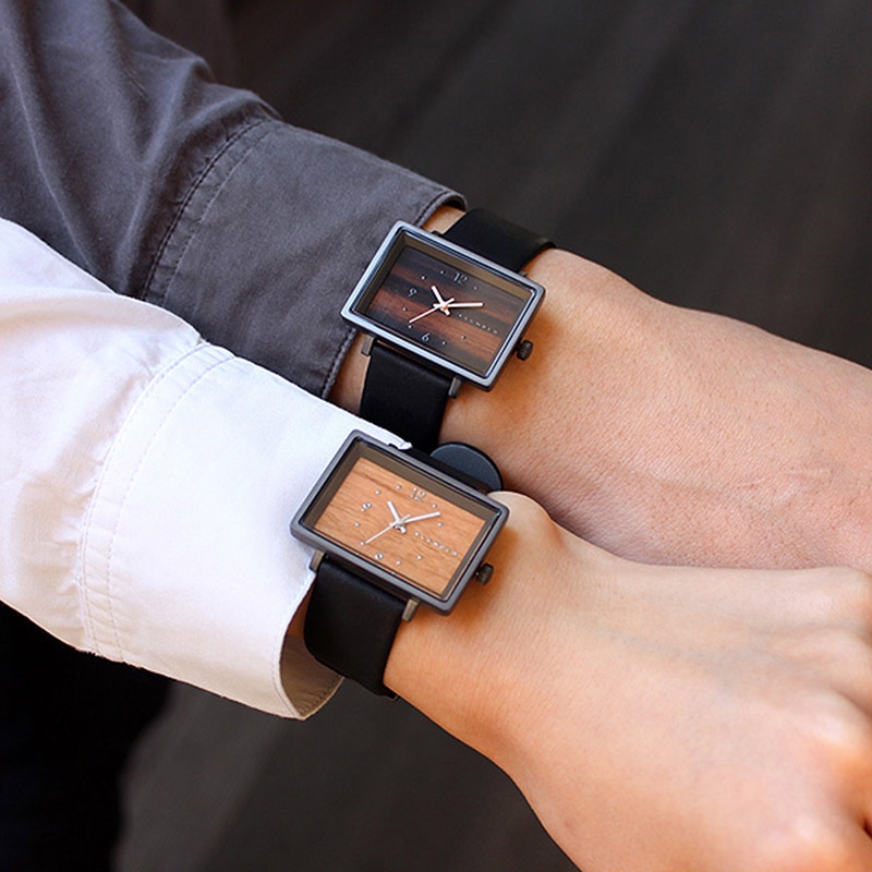 【預購】Hacoa ◆ Lumber 1200原木手錶 櫻桃木/黑檀木