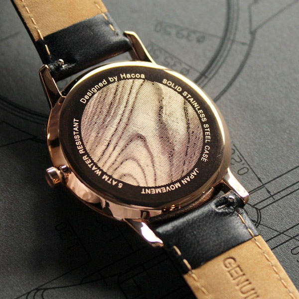 【預購】Hacoa ◆ Lumber 8800原木手錶 櫻桃木/黑檀木