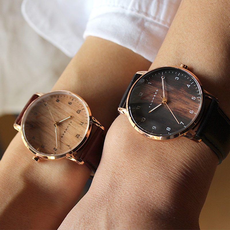 【預購】Hacoa ◆ Lumber 8800原木手錶 櫻桃木/黑檀木