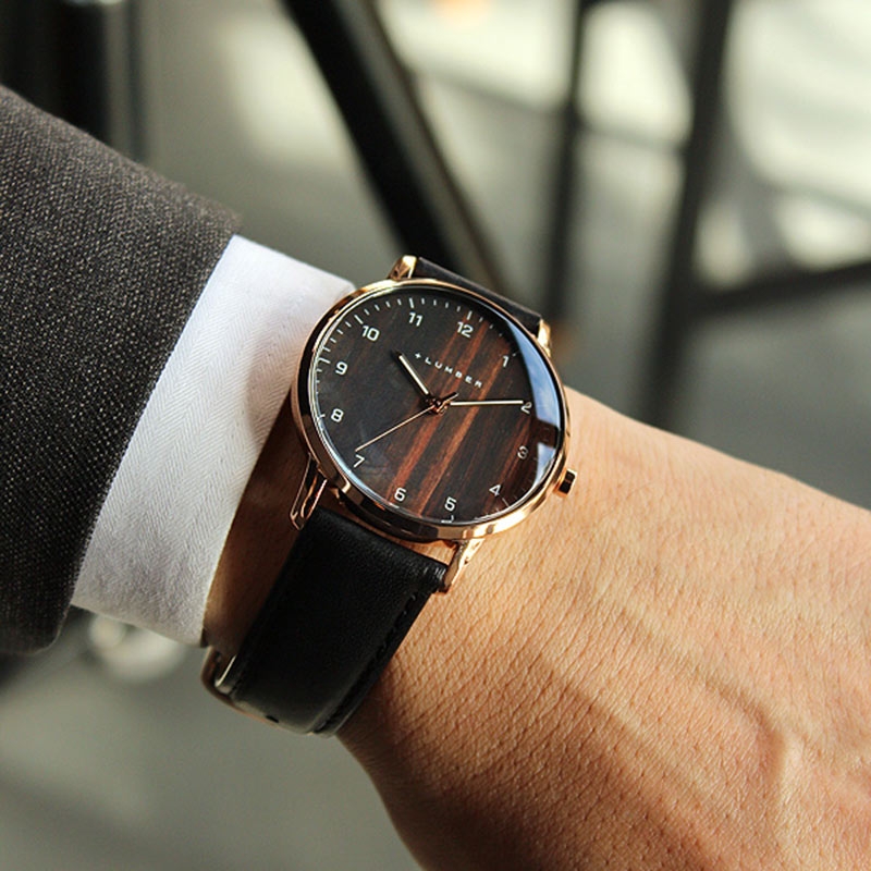 【預購】Hacoa ◆ Lumber 8800原木手錶 櫻桃木/黑檀木