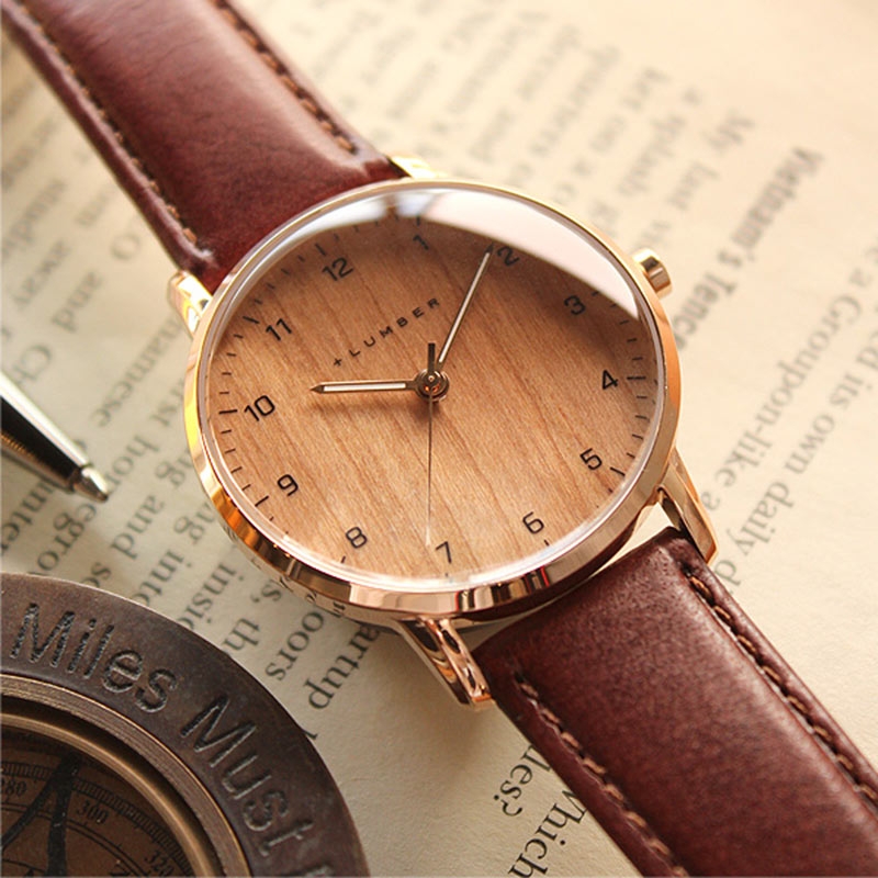 【預購】Hacoa ◆ Lumber 8800原木手錶 櫻桃木/黑檀木