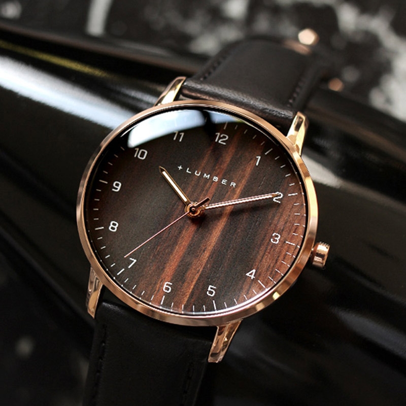 【預購】Hacoa ◆ Lumber 8800原木手錶 櫻桃木/黑檀木