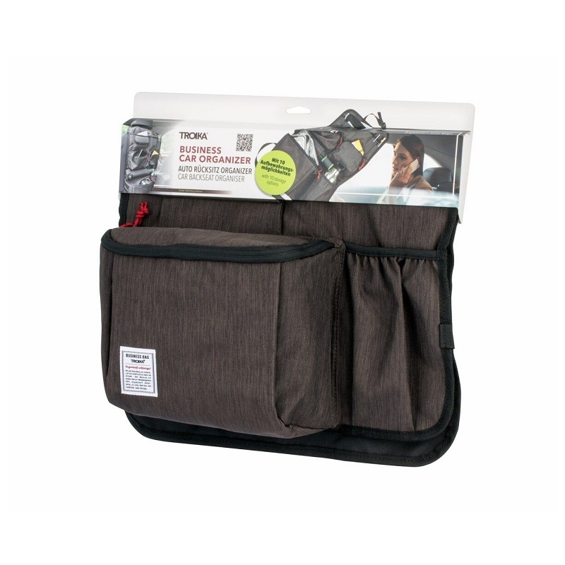 德國 TROIKA ◆ 大容量多隔層汽車椅背收納袋