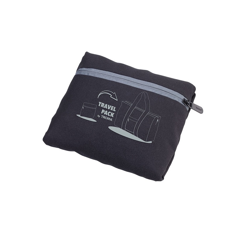 德國 TROIKA ◆ 快速摺疊收納旅行袋-黑